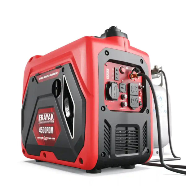 Erayak Dual-Fuel 4500W Inverter Generator – 30Amp Propane & Gasoline, Portable Quiet Power for Camping & RV