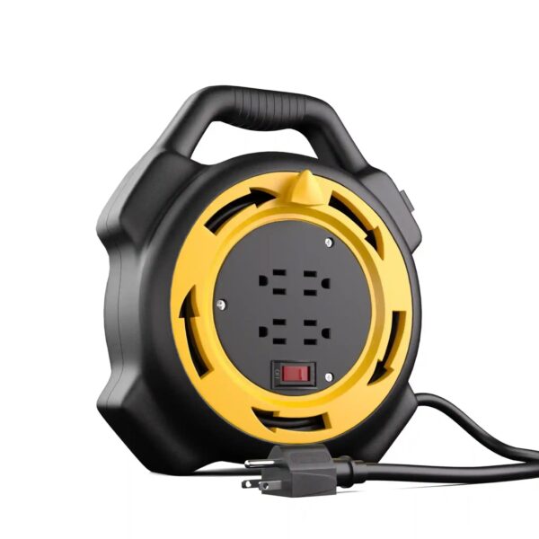Erayak 25ft Retractable Extension Cord Reel, Hand Wind, 13 Amp 16/3 AWG SJTW