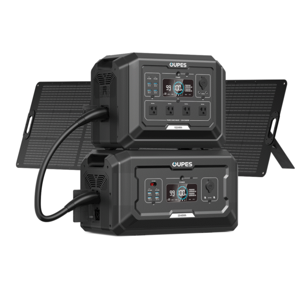 Mega 1 + B2 Extra Battery + 240W Solar Panel | Solar Generator Kit