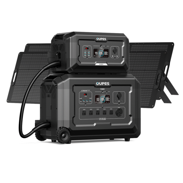 Mega 3 + B2 Extra Battery + 2*240W Solar Panel | Solar Generator Kit