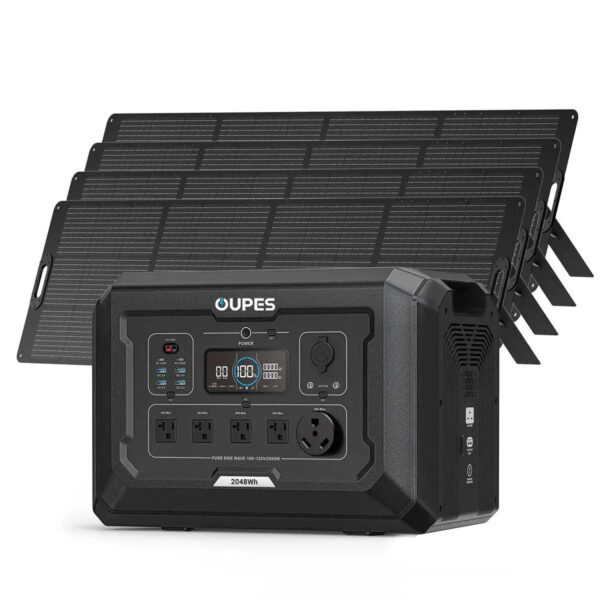 Mega 2 + 4*240W Solar Panel | Solar Generator Kit