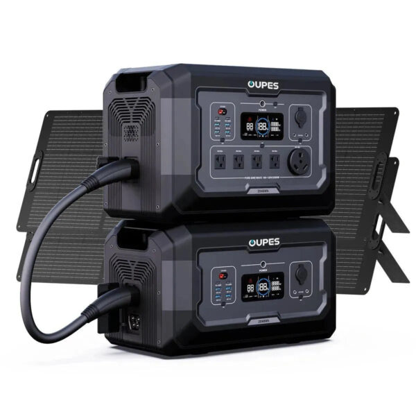 Mega 2 + B2 Extra Battery  + 2*240W Solar Panel  | Solar Generator Kit